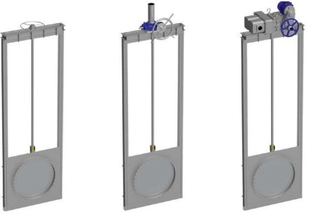 Затвор щитовой круглый фланцевый