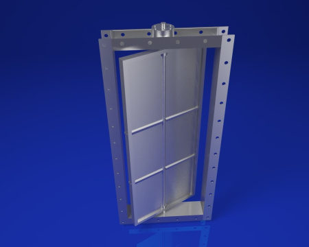 Клапан прямоугольный одноосный