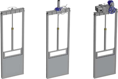 Затвор щитовой регулирующий с водосливом