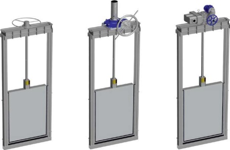 Затвор щитовой лотковый